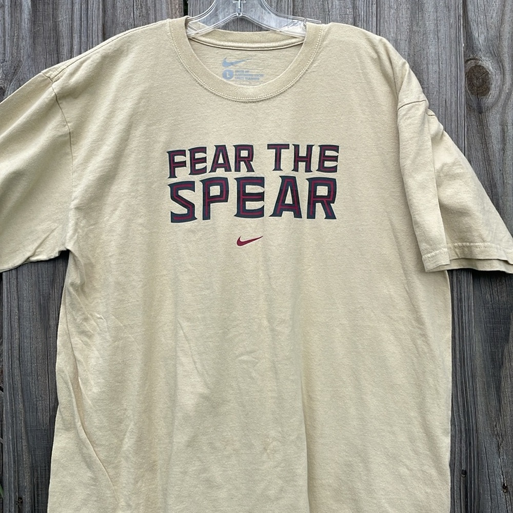 Florida State Nike light gold  'Fear the Spear' Men's T-Shirt large